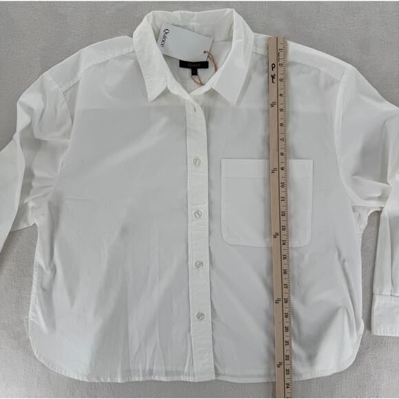 Quince Organic Cotton Poplin White Shirt Button Down Top Classic Large NWT - Picture 10 of 10